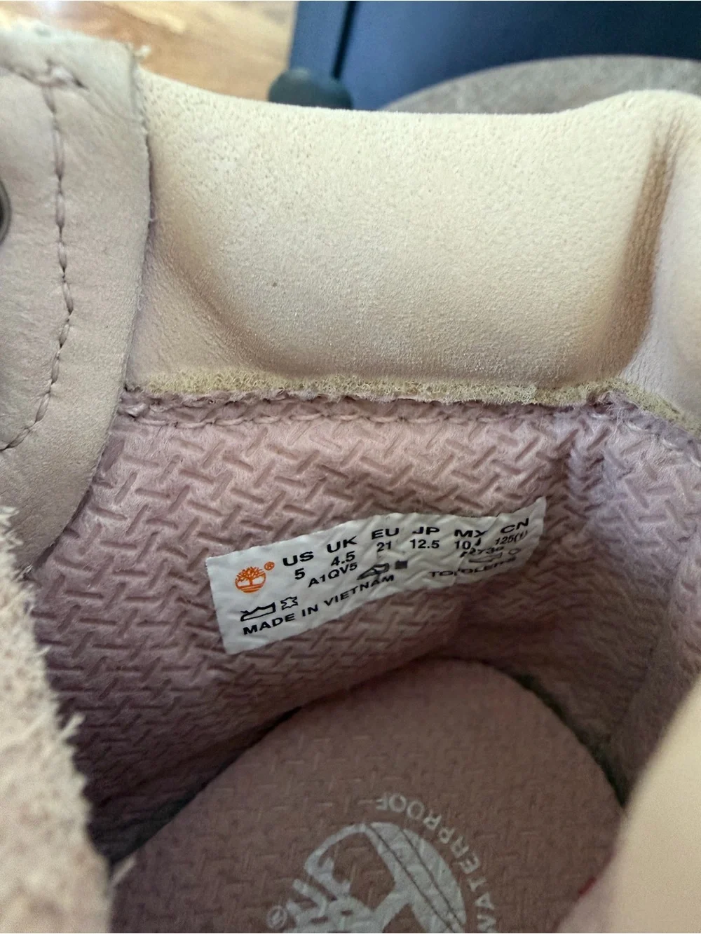 Timberland Kids Blush Tan Nubuck Lace-Up Boots